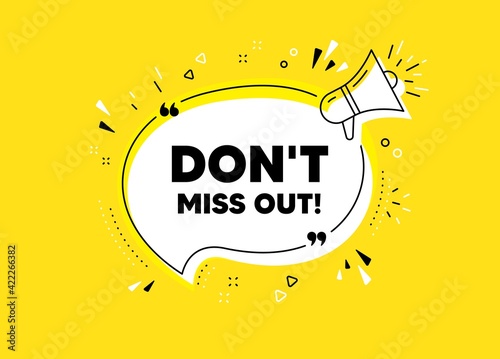 Dont miss out. Special offer price sign. Vector
