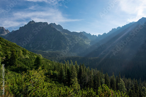 Rays of sunshine in the mountains