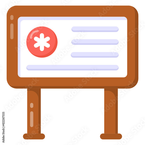 
Medical board flat icon, editable vector 

