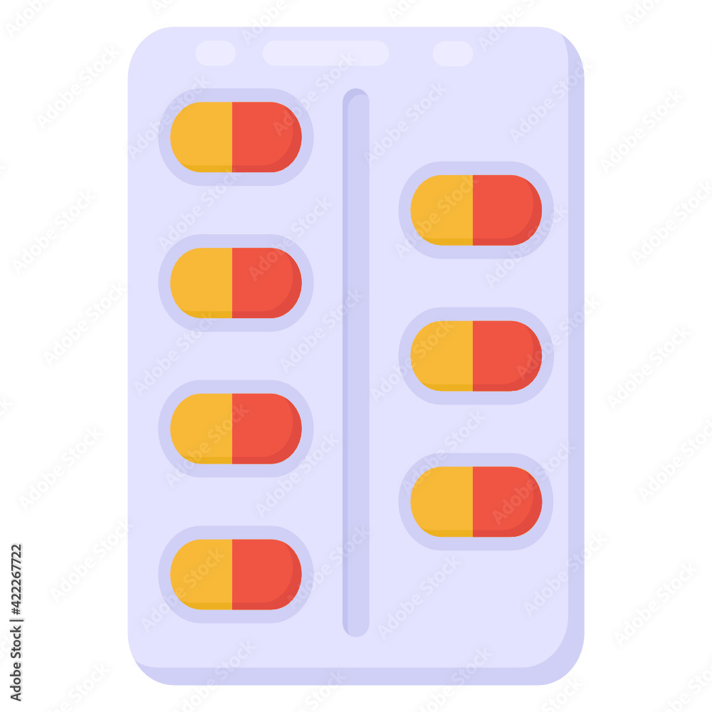 
Pills strap trendy flat icon, editable vector 

