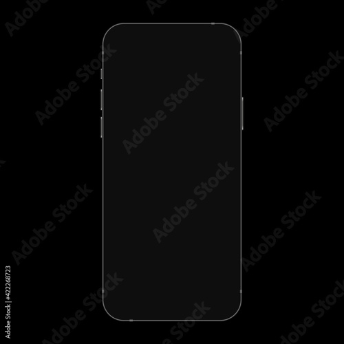 iPhone Realistic Blank Vector Mockup . Vector illustration