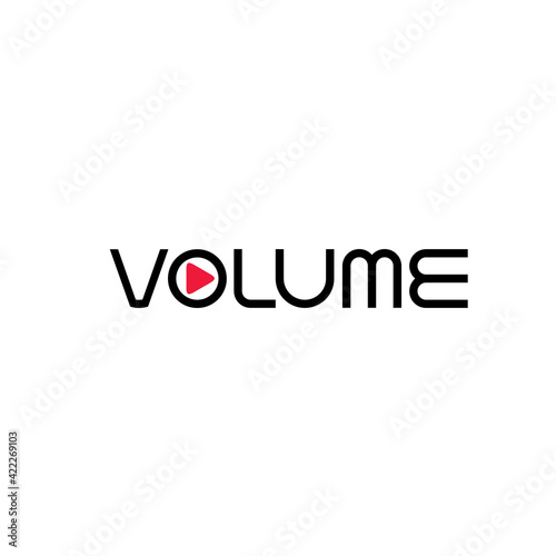 Sound VOLUME letter logo design vector