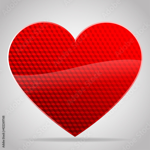 Red reflective heart sign