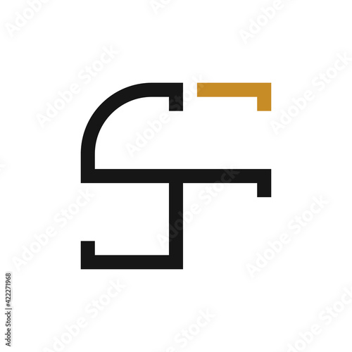 Initial sf letter logo vector template design. Creative abstract letter fs logo design. Linked letter fs logo design.