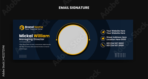 Elegant Corporate Minimal email signature Flat Mail template or email footer and personal Business Mobile Corporate EMAIL signature design