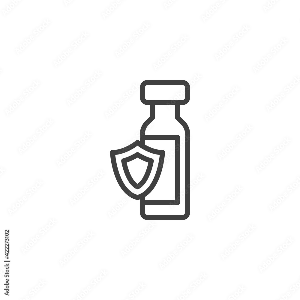 Vaccine immunization line icon Vaccine immunization line icon