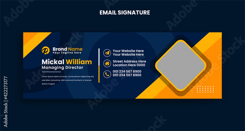 Elegant Corporate Minimal email signature Flat Mail template or email footer and personal Business Mobile Corporate EMAIL signature design