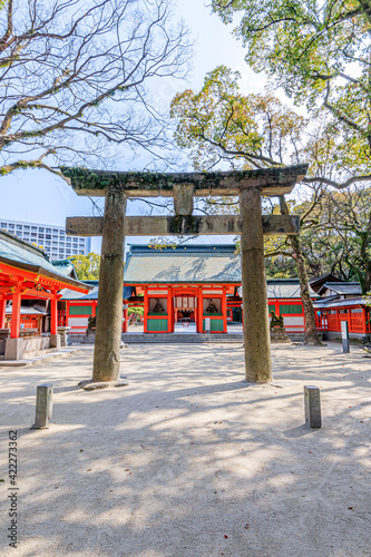                                                              Sumiyoshi Shrine in  spring Fukuoka-ken Hakata-ku