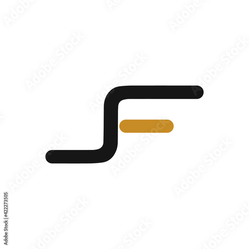 Initial sf letter logo vector template design. Linked letter fs logo design.