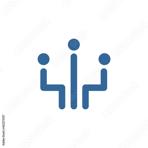 Team people tree logo simple vector illustration