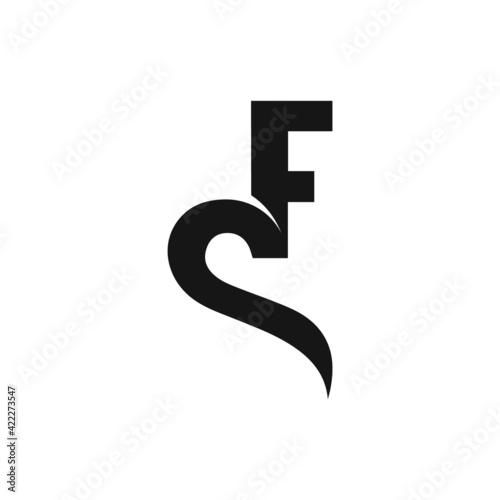 Initial sf letter logo vector template design. Linked letter fs logo design.