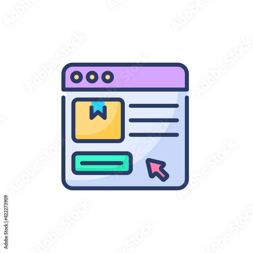 Online Order icon in vector. Logotype