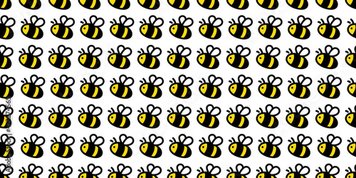 honey bee seamless pattern vector honeycomb cartoon tile background repeat wallpaper illustration scarf isolated doodle textile design