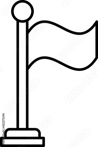 Vector Flag Outline Icon Design