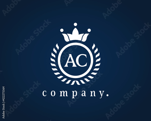 Monogram design elements, graceful template. Letter AC, A C elegant logo design for Royalty, business card, Boutique, Hotel, Heraldic, Cafe, Restaurant, Web design, Jewelry. Vector illustration.