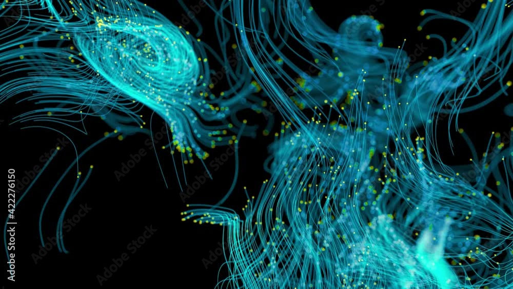 Conceptual futuristic look at information technology of internet of things IOT big data cloud computing using artificial intelligence AI - 3D rendering