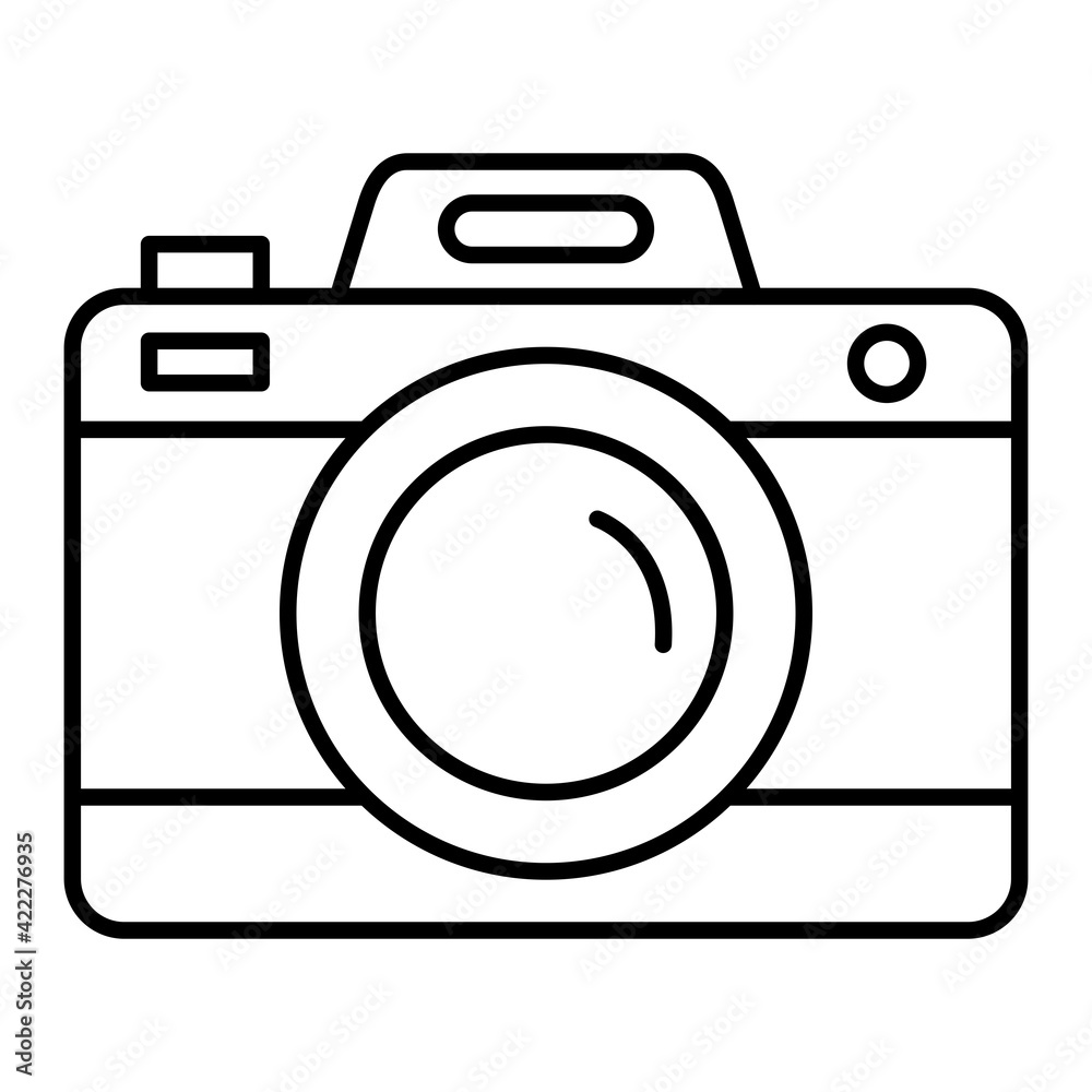 Vector Photo Camera Outline Icon Design Vector Photo Camera Outline Icon Design
