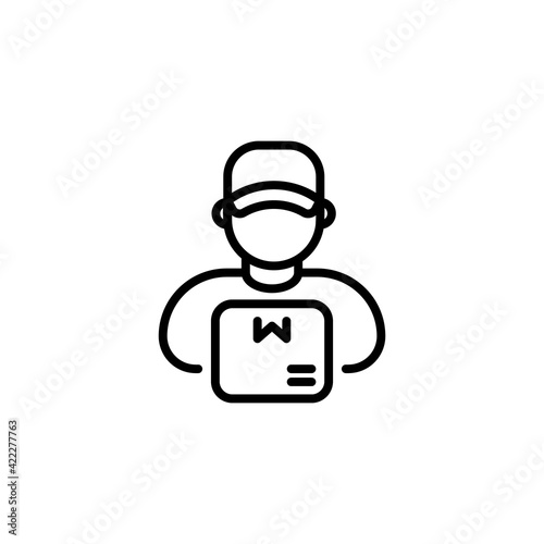 Delivery Men icon in vector. Logotype