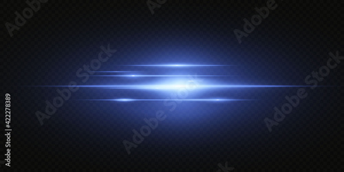 Shining neon stars isolated on black background. Light star blue png. Light sun blue png. Light flash blue png.  Collection effect light blue line png.