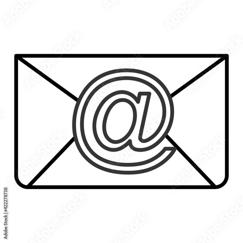 Vector Email Outline Icon Design