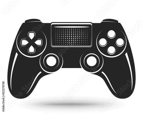 Game controller, Gamepad with sticks and buttons, video game controller isolated on white background	
