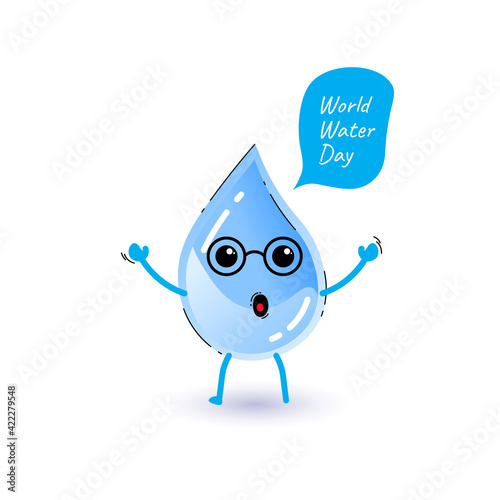 a design with the theme of world water day, suitable for elements related to water design 