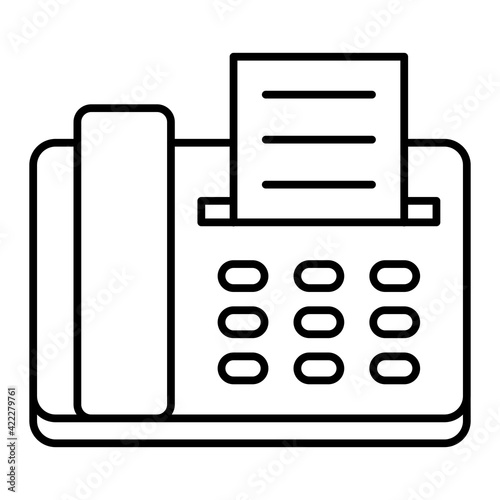  Vector Fax Machine Outline Icon Design