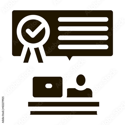 Employee Strives For Victory Icon Vector