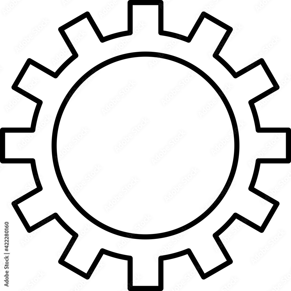 Vector Settings Outline Icon Design Vector Settings Outline Icon Design
