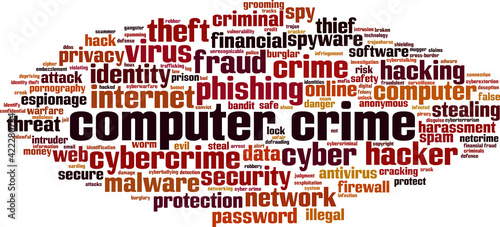 Computer crime word cloud