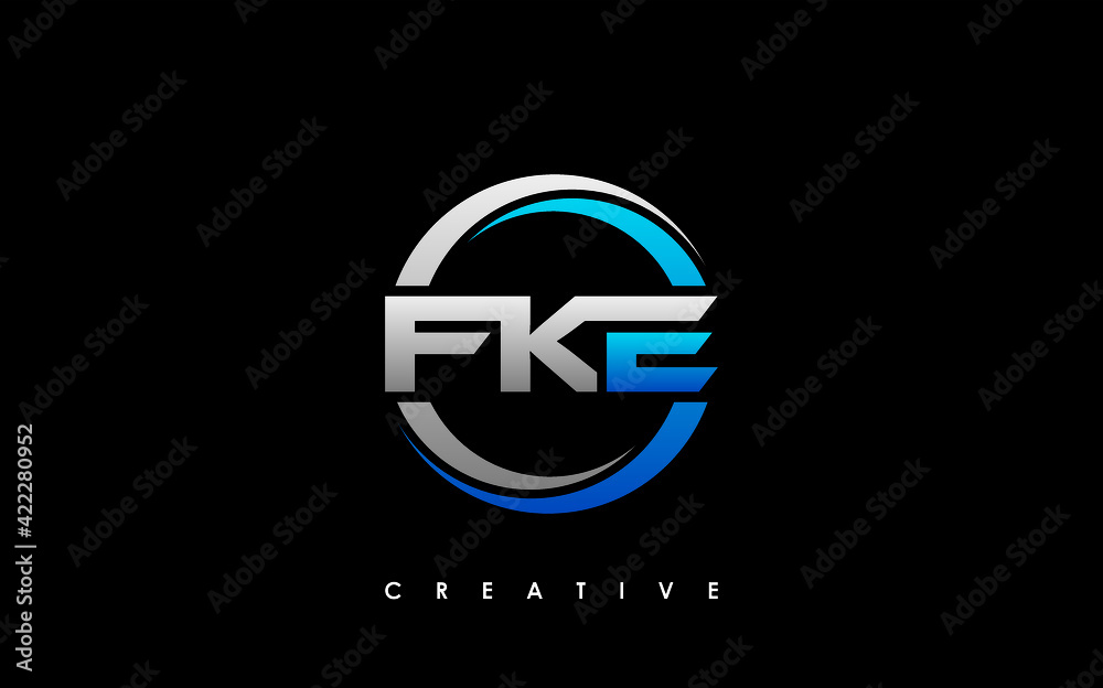 FKE Letter Initial Logo Design Template Vector Illustration FKE Letter Initial Logo Design Template Vector Illustration