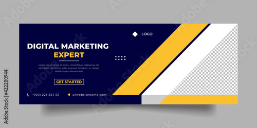 Modern Digital marketing Corporate, facebook cover and social media post
