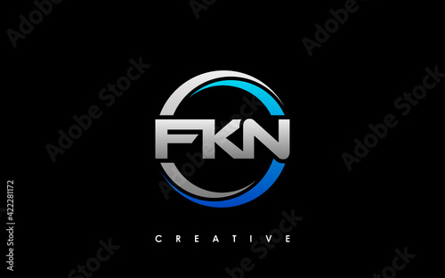 FKN Letter Initial Logo Design Template Vector Illustration