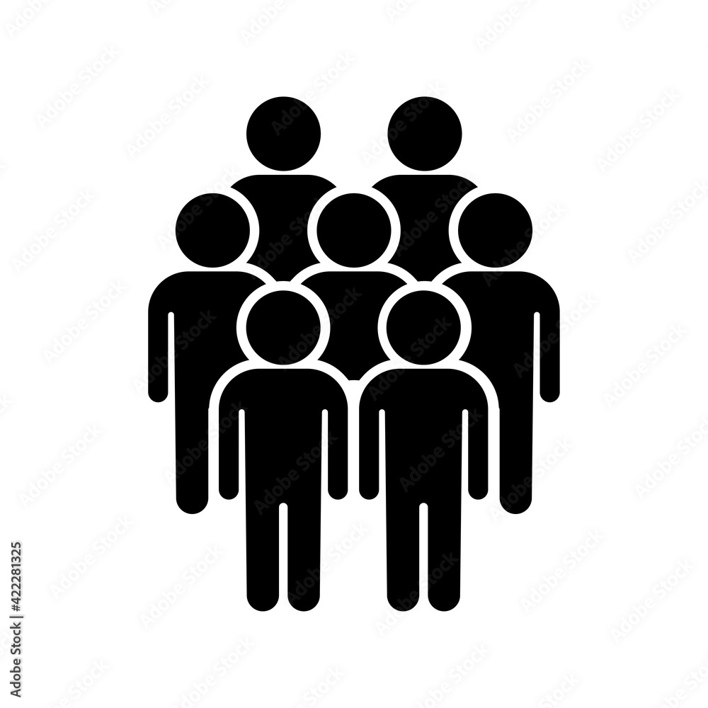 Crowd of people. Group, team icon vector illustration