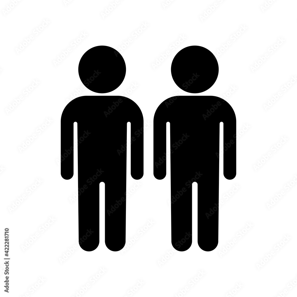 Two people silhouette vector illustration Two people silhouette vector illustration