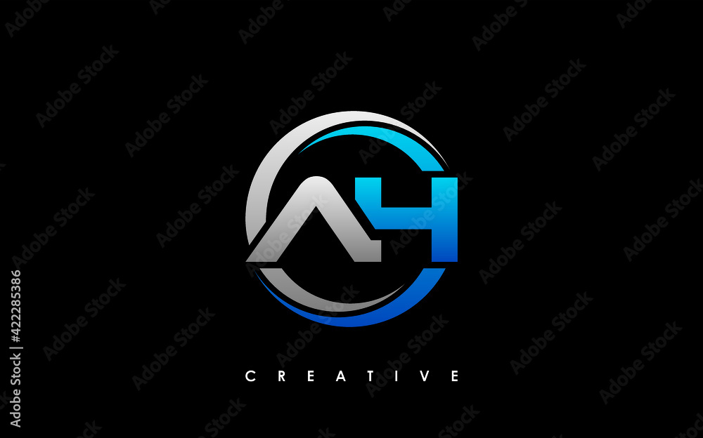 AH Letter Initial Logo Design Template Vector Illustration AH Letter Initial Logo Design Template Vector Illustration
