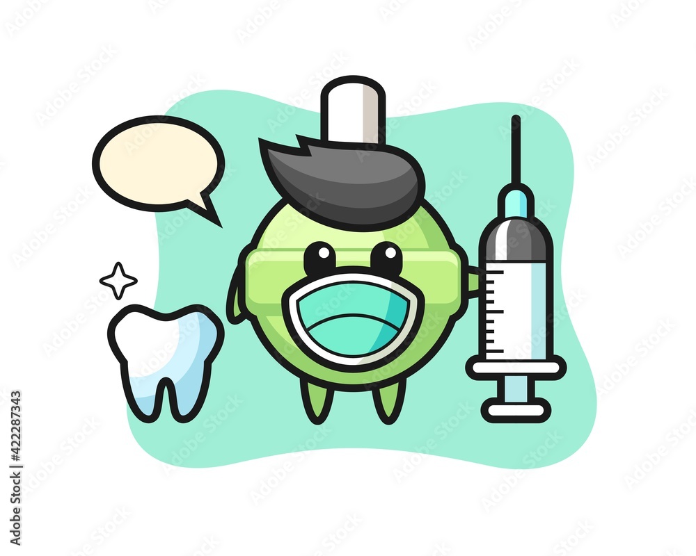 Mascot character of lollipop as a dentist Mascot character of lollipop as a dentist