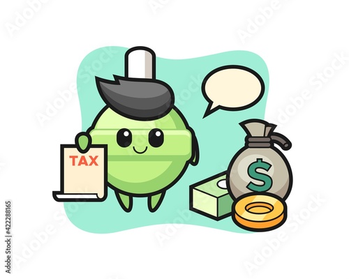 Character cartoon of lollipop as a accountant