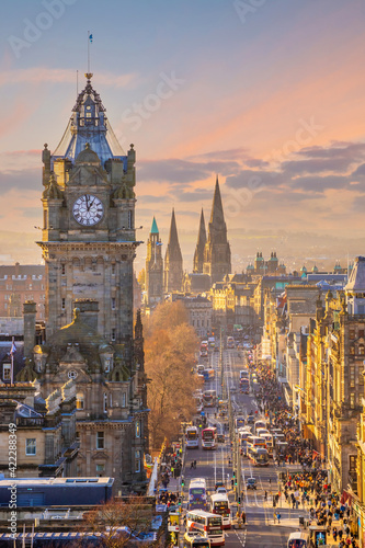 Old town Edinburgh city skyline, Scotland © f11photo