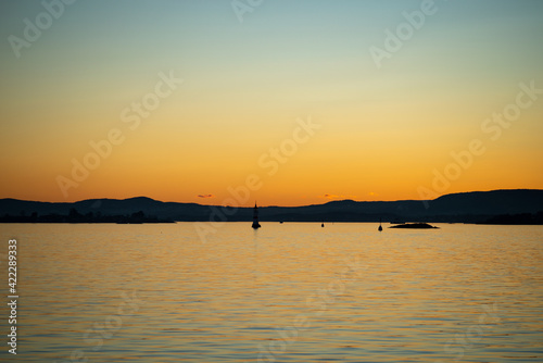 Sunset on the fjord of Oslo © Stasys