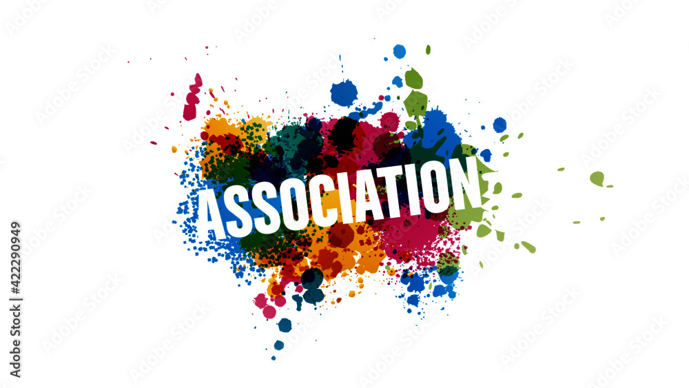 Obraz premium association et tache de couleur