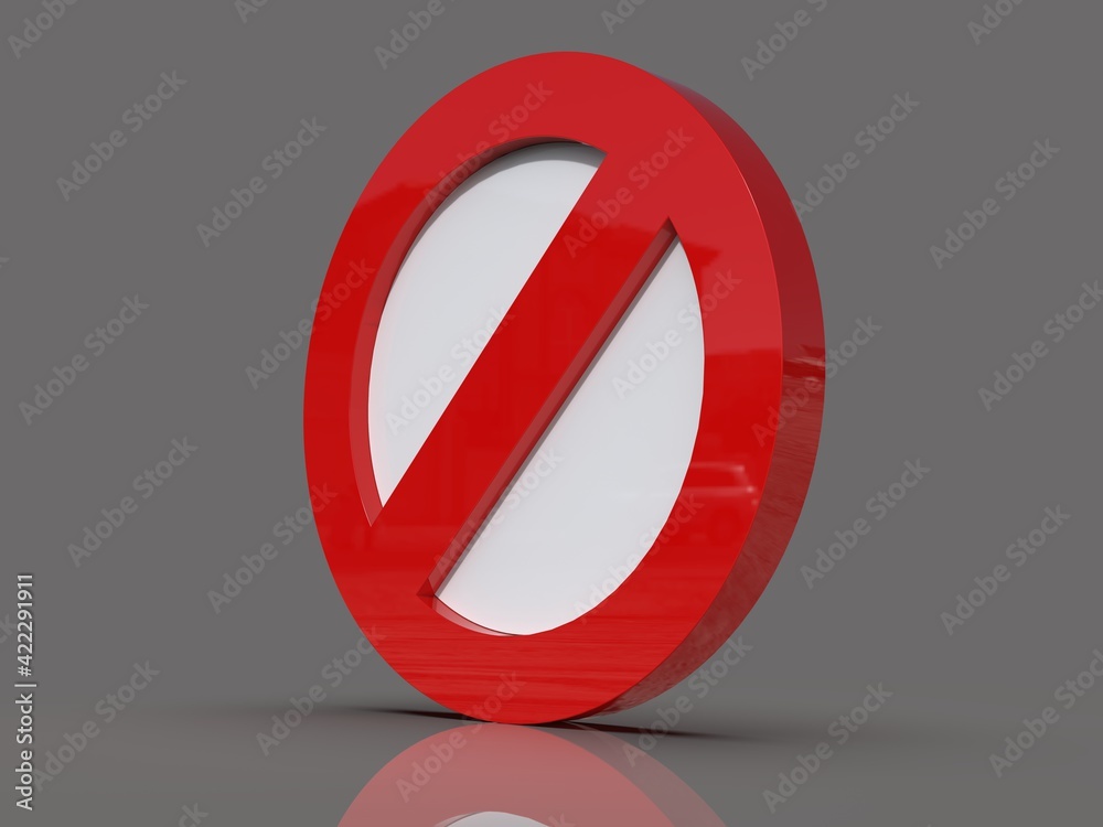 Roadsign with Symbol for Prohibited Activities Roadsign with Symbol for Prohibited Activities
