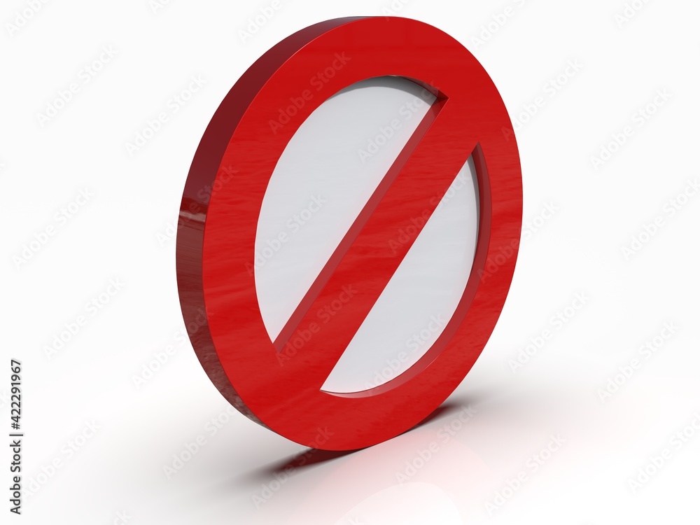 Roadsign with Symbol for Prohibited Activities Roadsign with Symbol for Prohibited Activities