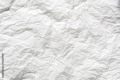 empty textured background. sheet of crumpled white paper