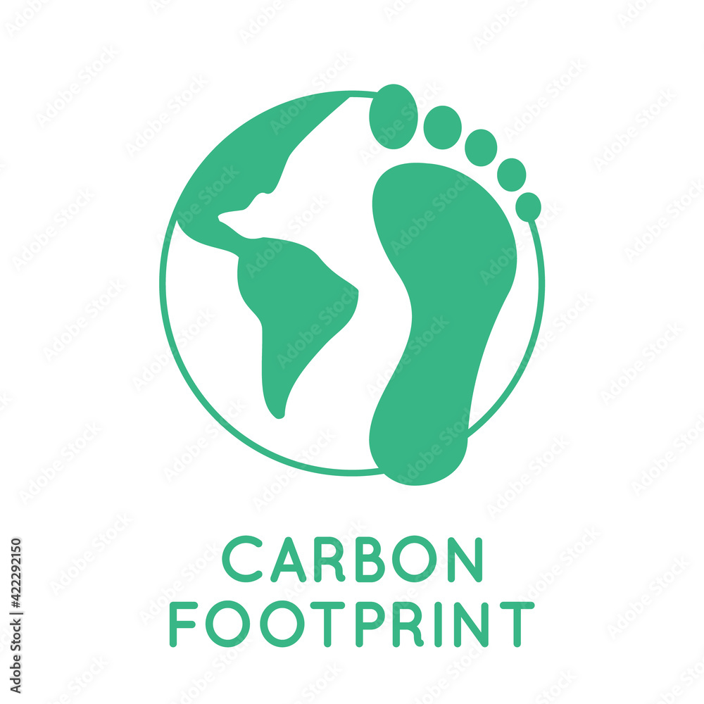 Carbon footprint with a globe. Human impact on Earth. Green footprints with world map. Step on a planet. Toxic gases pollution. Environmental damage. Zero emission goal. Vector illustration, clip art. Carbon footprint with a globe. Human impact on Earth. Green footprints with world map. Step on a planet. Toxic gases pollution. Environmental damage. Zero emission goal. Vector illustration, clip art.