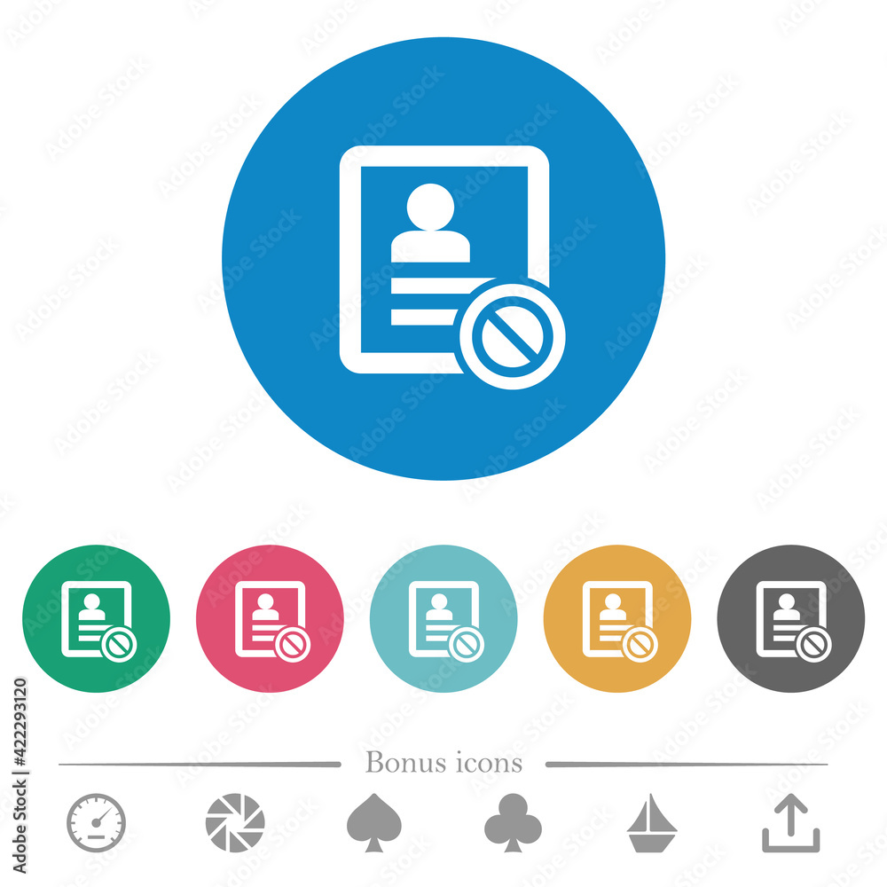 Contact disabled flat round icons Contact disabled flat round icons