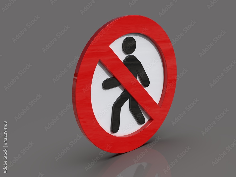 Roadsign with Symbol for Prohibited Activities Roadsign with Symbol for Prohibited Activities
