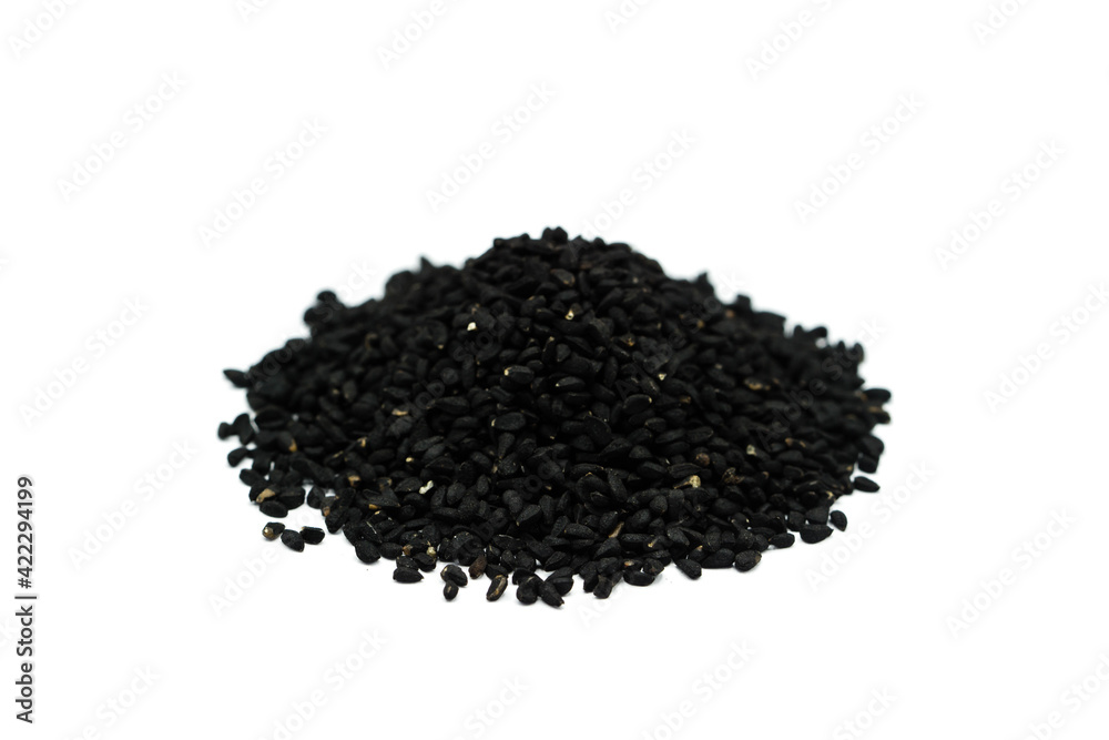Real black cumin isolated on white background Real black cumin isolated on white background