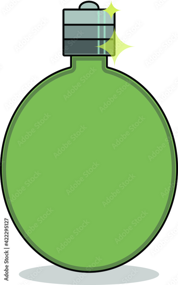 Fototapeta premium green army flask bottle