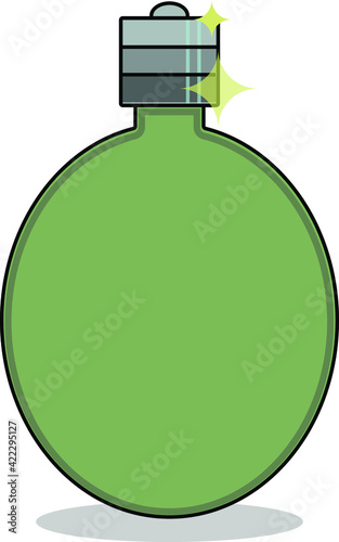 green army flask bottle